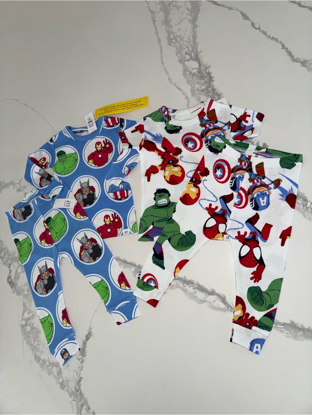 GAP Marvel Superhero Avengers Baby Pajama Bundle 12-18M PJ Sets